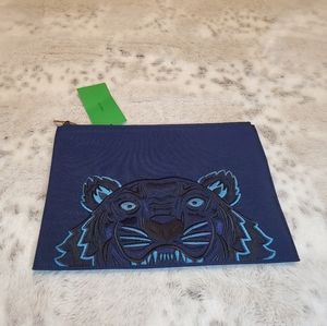 Kenzo A4 Navy Clutch Bag